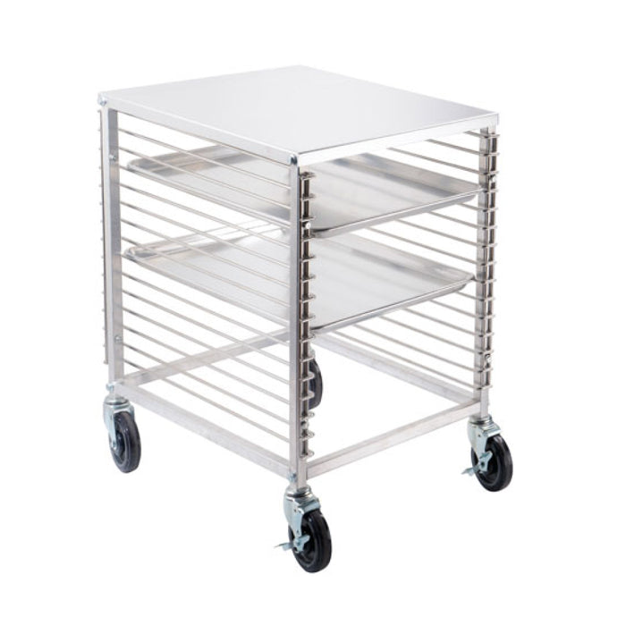 Nella 15-Tier Aluminum End-Load Bun Pan Rack with Solid Flat Top - 46800