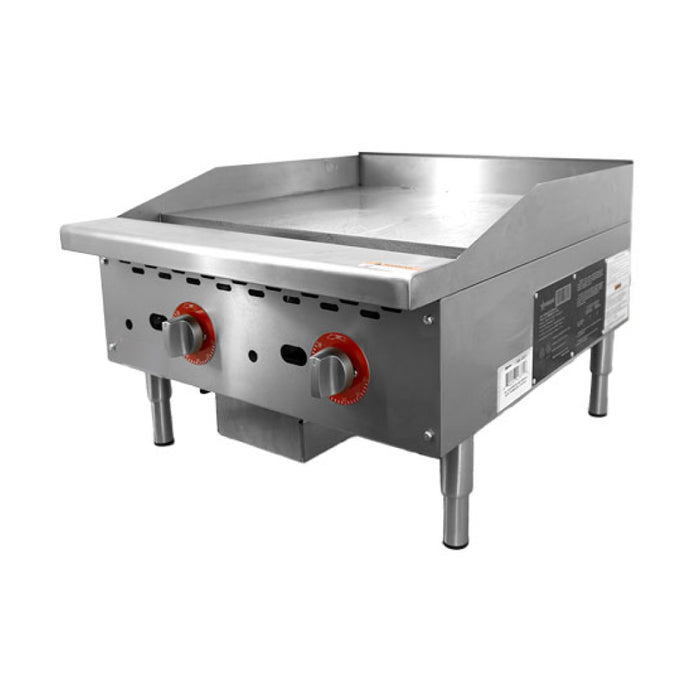 Nella 24" Countertop Natural Gas Griddle with Thermostatic Control - 56,000BTU - 47371