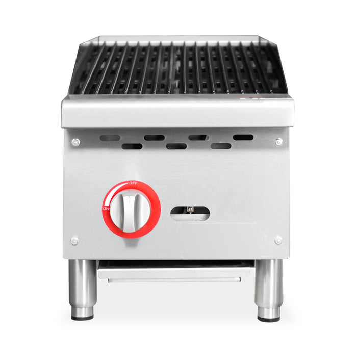 Nella 12" Countertop Stainless Steel Radiant Natural Gas Charbroiler - 35,000 BTU - 47376