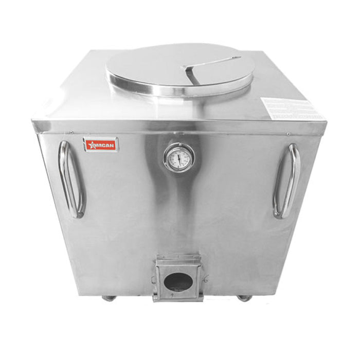 Nella 28" x 30" Stainless Steel Tandoor Clay Oven - Charcoal - 47439