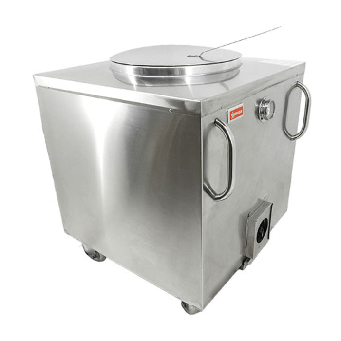 Nella 28" x 30" Stainless Steel Tandoor Clay Oven - Charcoal - 47439