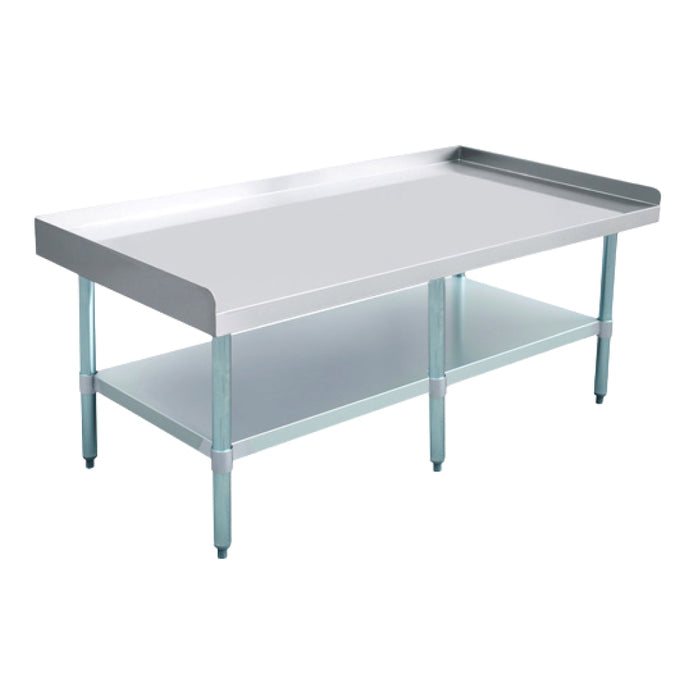 Nella 30″ x 60″ Stainless Steel Equipment Stand with Galvanized Undershelf and 6 Legs - 47993