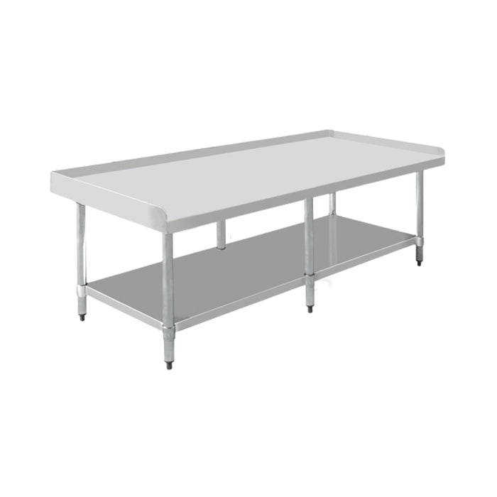 Nella 30″ x 72″ Stainless Steel Equipment Stand with Galvanized Undershelf and 6 Legs - 47994