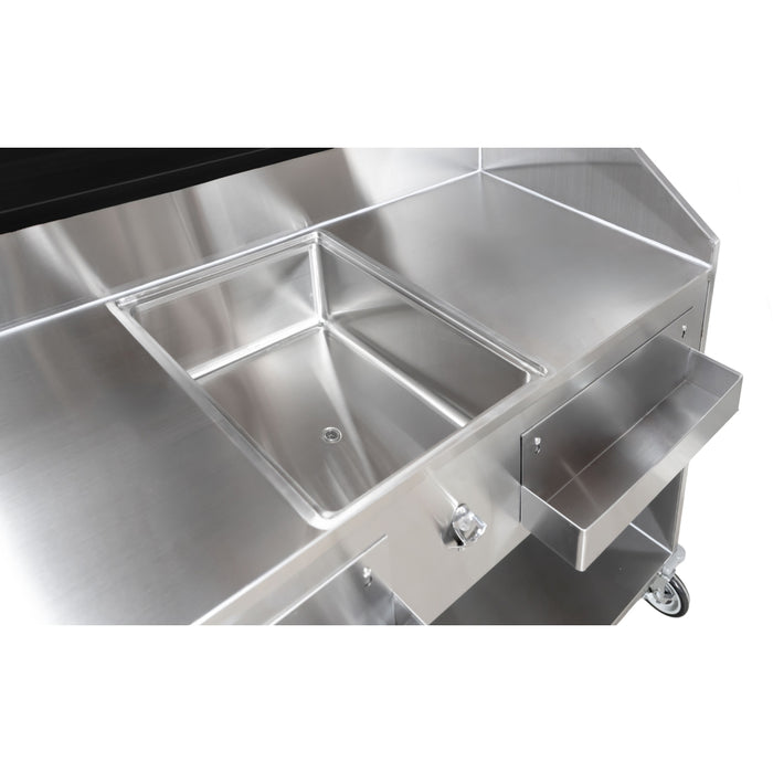 Nella 61" Portable Bar with Open Bottom & Ice Bin - 48066
