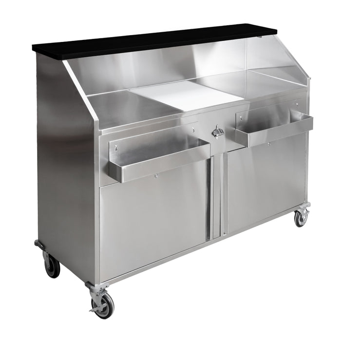 Nella 61" Portable Bar with 2 Hinge Doors, Locks & Ice Bin - 48067