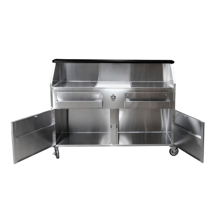 Nella 61" Portable Bar with 2 Hinge Doors, Locks & Ice Bin - 48067