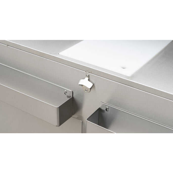 Nella 61" Portable Bar with 2 Hinge Doors, Locks & Ice Bin - 48067