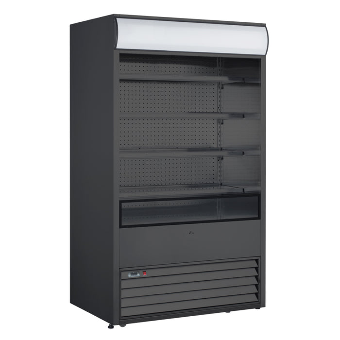 Nella 48" Black Grab-and-Go Open Refrigerated Self-Serve Floor Display Case - 24.7 Cu. Ft. - 48266