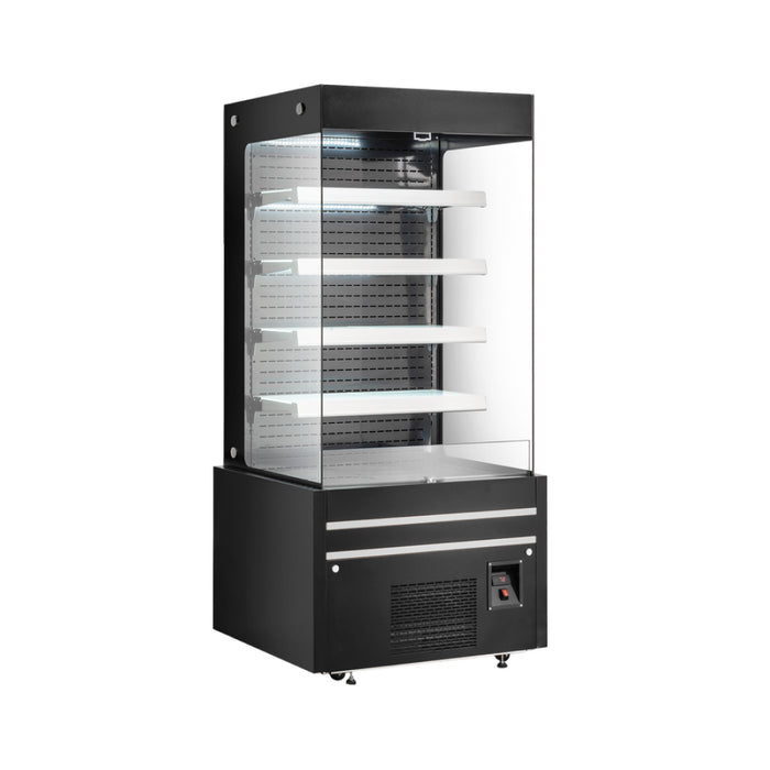 Nella 36" Black Grab-and-Go Open Refrigerated Self-Serve Merchandiser - 19.77 Cu. Ft. - 48377