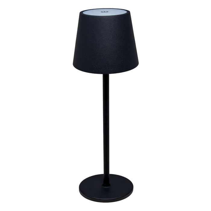 Nella 4.3” x 15” Black Cordless Rechargeable LED Table Lamp - 5 V - 48507