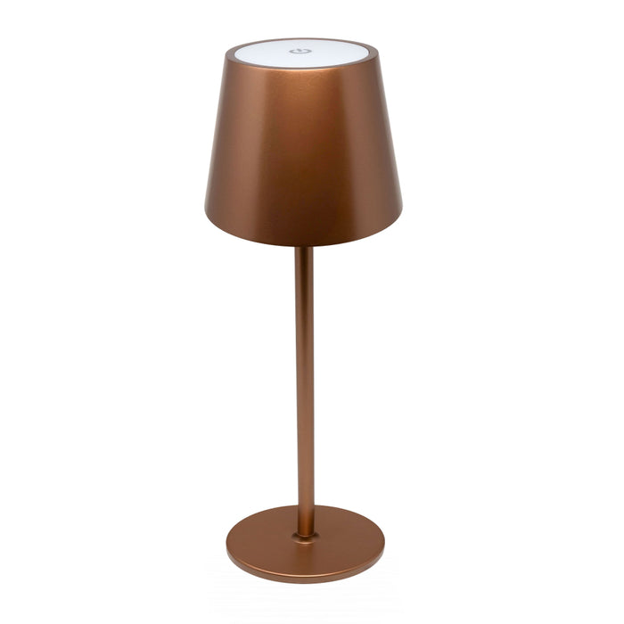 Nella 4.3” x 15” Brown Cordless Rechargeable LED Table Lamp - 5 V - 48508