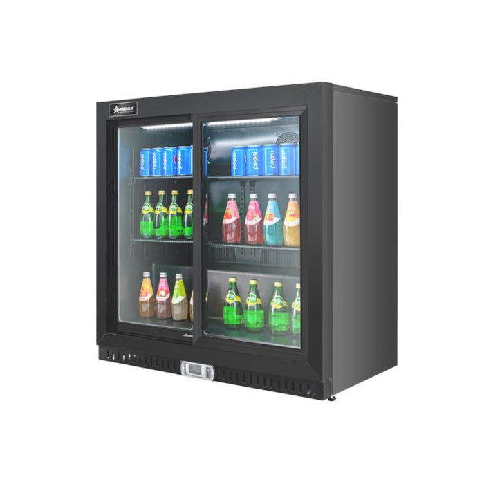Nella 36" Sliding Glass 2-Door Back Bar Cooler - 6.5 Cu. Ft. - 48791