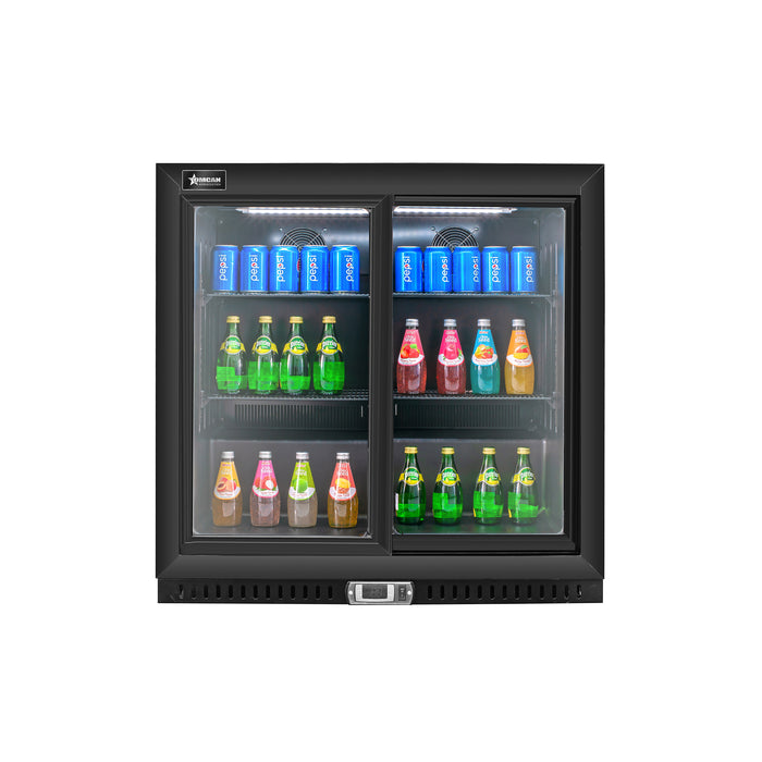 Nella 36" Sliding Glass 2-Door Back Bar Cooler - 6.5 Cu. Ft. - 48791