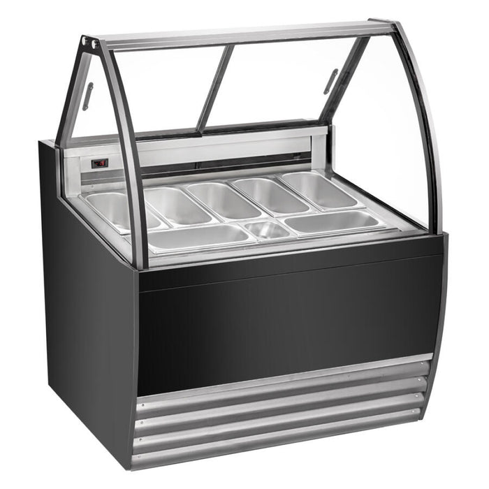Nella 41" Gelato Display Showcase with 7 Pans - 49006