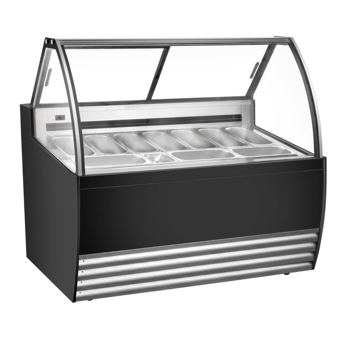 Nella 55" Gelato Display Showcase with 10 Pans - 49007