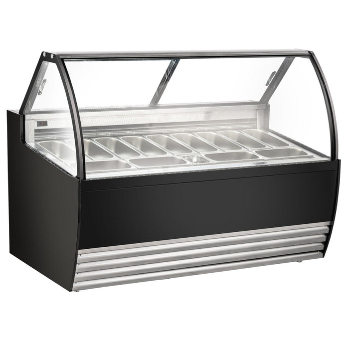Nella 69.5" Gelato Display Showcase with 13 Pans - 49008