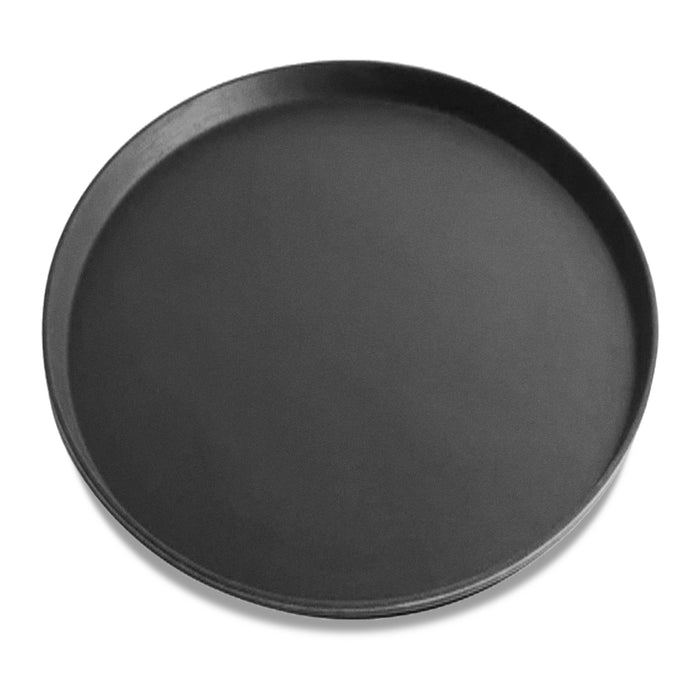 Nella 16" 80113 Round Non-Skid Serving Tray - Black