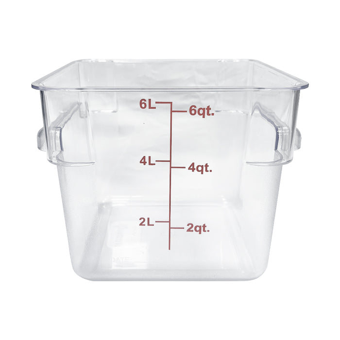 Nella 6 Qt. Polycarbonate Clear Square Food Storage Container - 80168