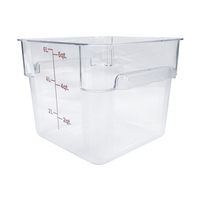 Nella 6 Qt. Polycarbonate Clear Square Food Storage Container - 80168