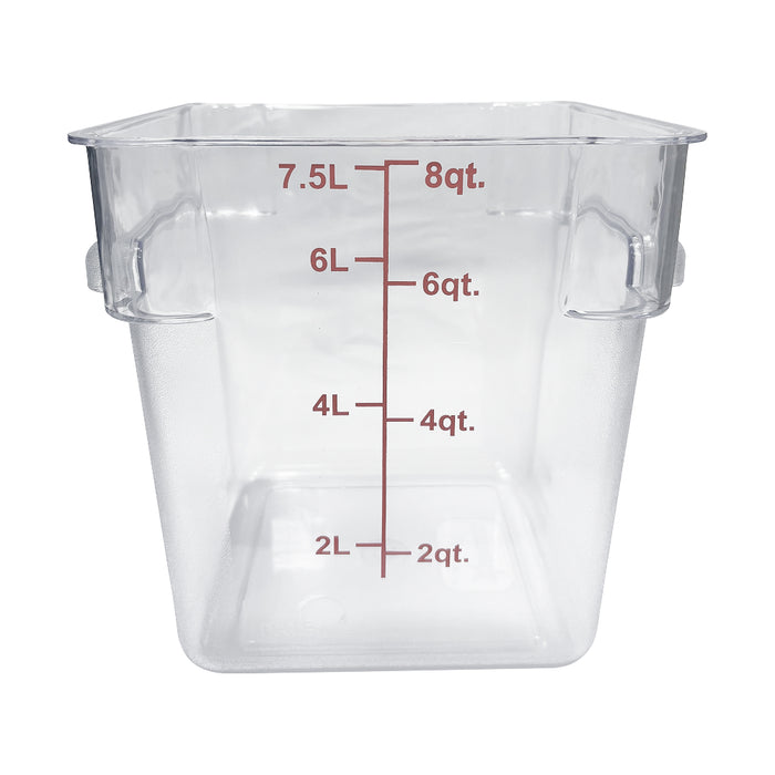 Nella 8 Qt. Polycarbonate Clear Square Food Storage Container - 80169