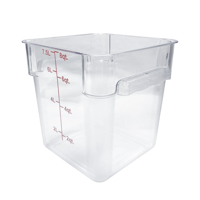 Nella 8 Qt. Polycarbonate Clear Square Food Storage Container - 80169