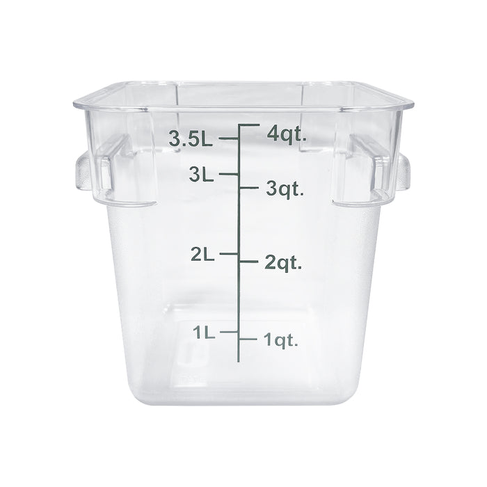 Nella 4 Qt. Polycarbonate Clear Square Food Storage Container - 80170