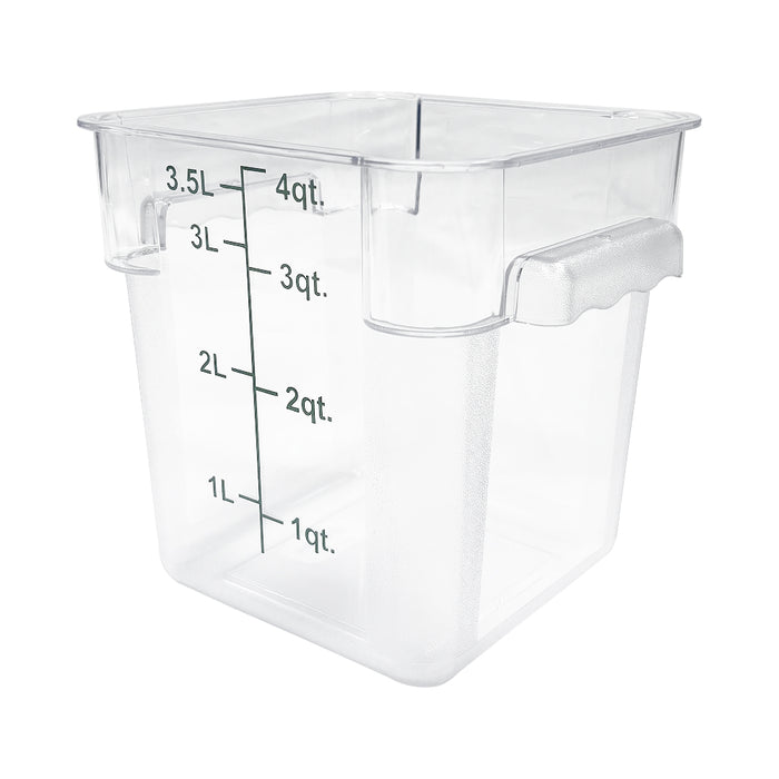 Nella 4 Qt. Polycarbonate Clear Square Food Storage Container - 80170