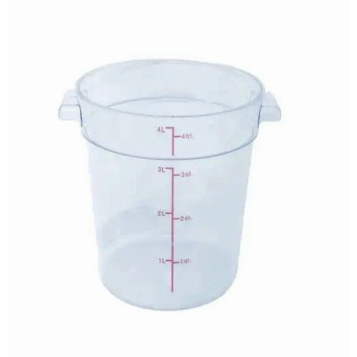 Nella 4 Qt. Polycarbonate Clear Round Food Storage Container - 80171