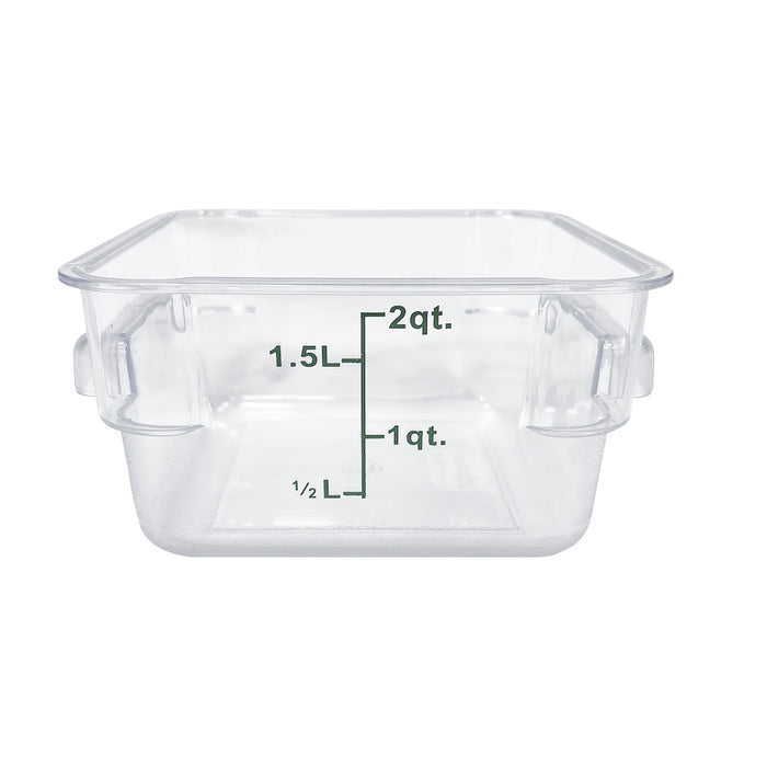 Nella 2 Qt. Polycarbonate Clear Square Food Storage Container - 80172