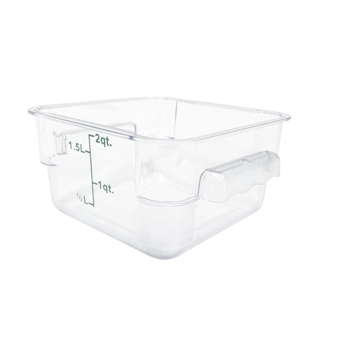 Nella 2 Qt. Polycarbonate Clear Square Food Storage Container - 80172