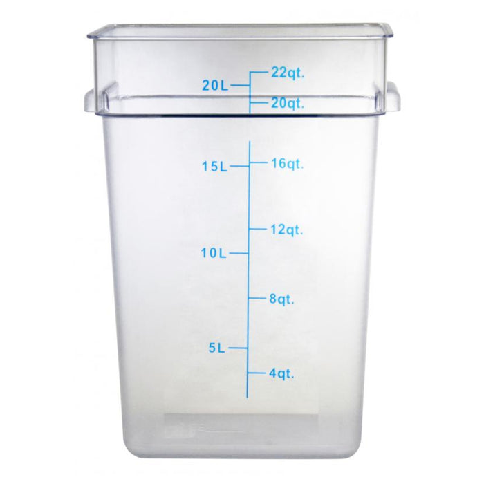 Nella 22 Qt. Polycarbonate Clear Square Food Storage Container - 80182