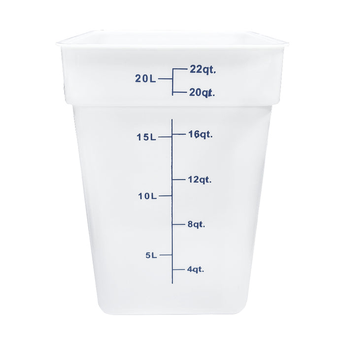 Nella 22 Qt. Polypropylene White Square Food Storage Container - 80196