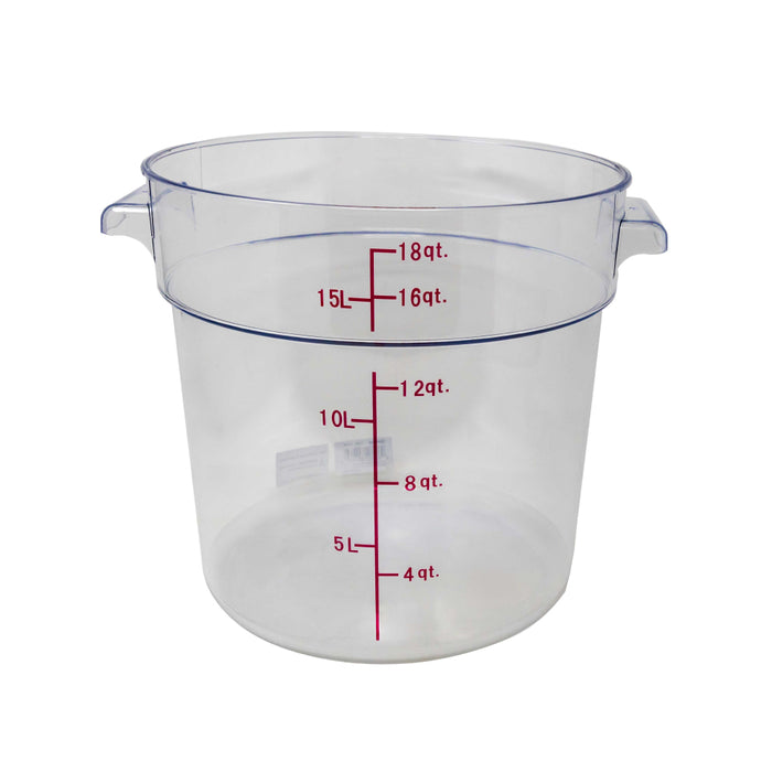 Nella 18 Qt. Polycarbonate Clear Round Food Storage Container - 80183