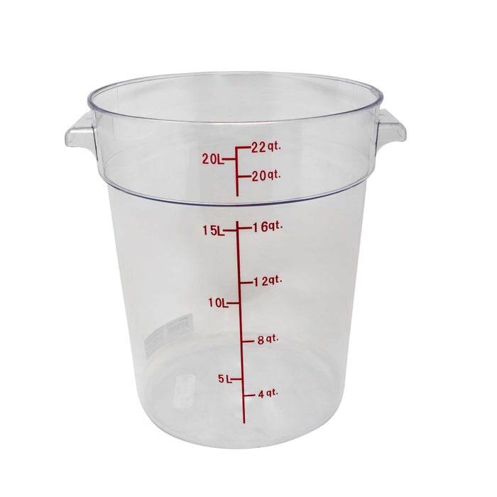 Nella 22 Qt. Polycarbonate Clear Round Food Storage Container - 80200