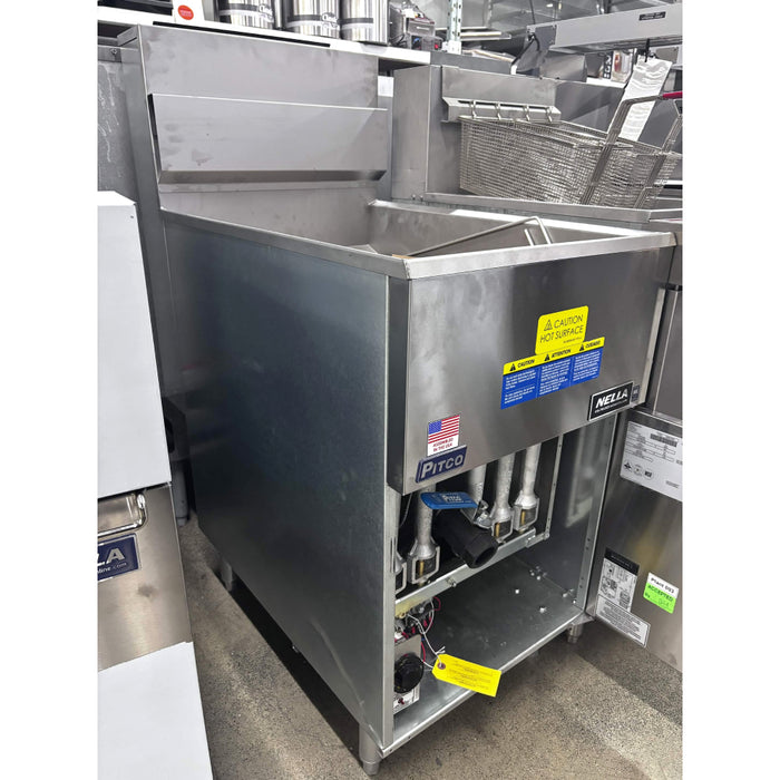(SCRATCH & DENT) Pitco 65C+ 65-80 Lb. Natural Gas Tube Fired Floor Fryer - 150,000 BTU