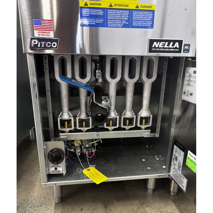 (SCRATCH & DENT) Pitco 65C+ 65-80 Lb. Natural Gas Tube Fired Floor Fryer - 150,000 BTU