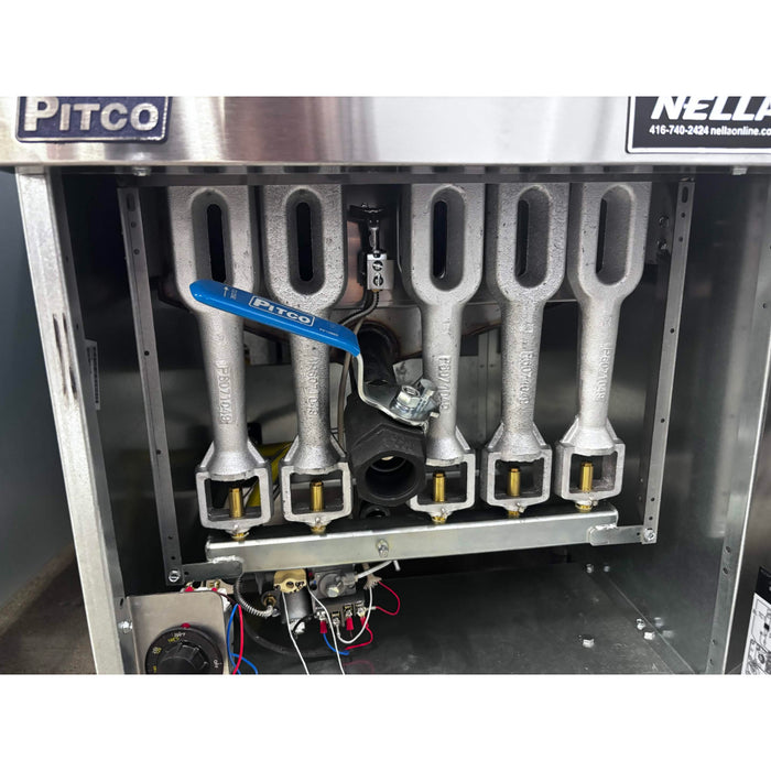 (SCRATCH & DENT) Pitco 65C+ 65-80 Lb. Natural Gas Tube Fired Floor Fryer - 150,000 BTU