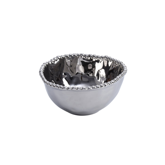 Pampa Bay 5" x 5.5" Verona Silver Oval Porcelain Small Bowl - 6/Case - CER1717