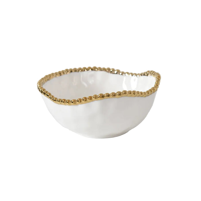 Pampa Bay 6.5" Golden Salerno Round Porcelain Medium Bowl - CER1726WG
