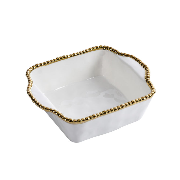Pampa Bay 8" x 8" Golden Salerno Square Porcelain Baking Dish - CER2657WG