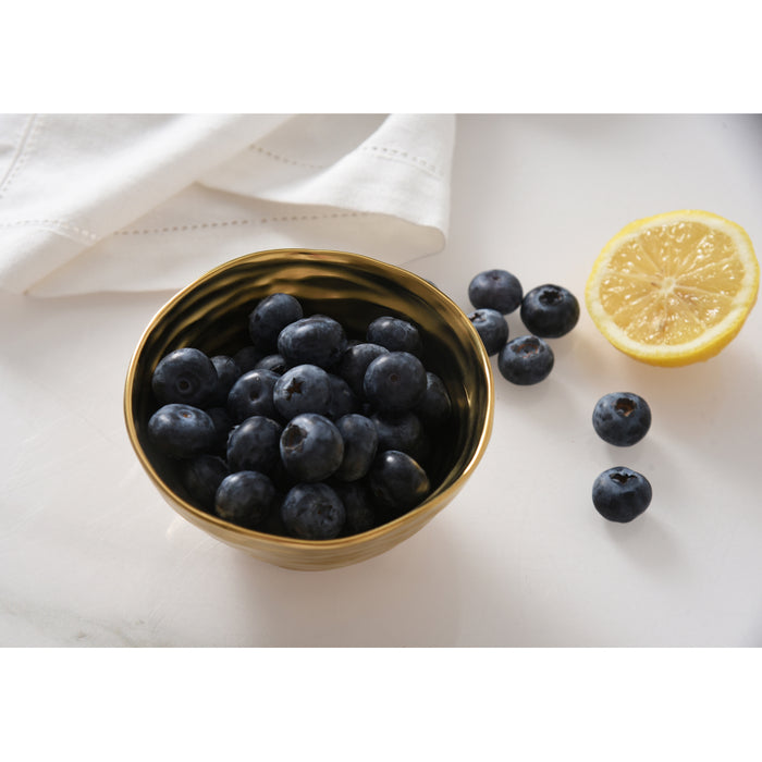 Pampa Bay 4" Dorato Gold Round Porcelain Snack Bowl - 2/Case - DOR2994G