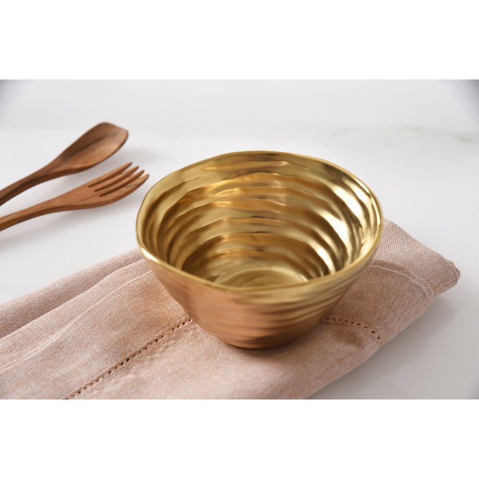 Pampa Bay 4" Dorato Gold Round Porcelain Snack Bowl - 2/Case - DOR2994G