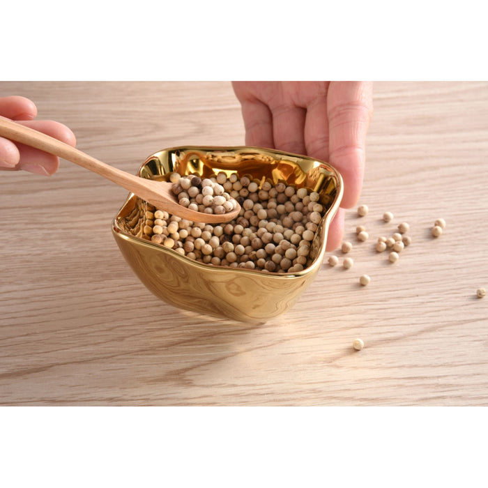 Pampa Bay 3.25" x 3.25" Moonlight Gold Square Porcelain Mini Serving Bowl - 8/case - MON2686G