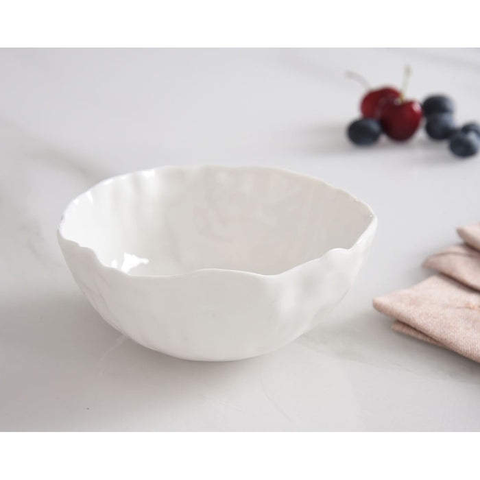 Pampa Bay 5" Willow White Round Porcelain Snack Bowl - 2/Case - WOW1811WH