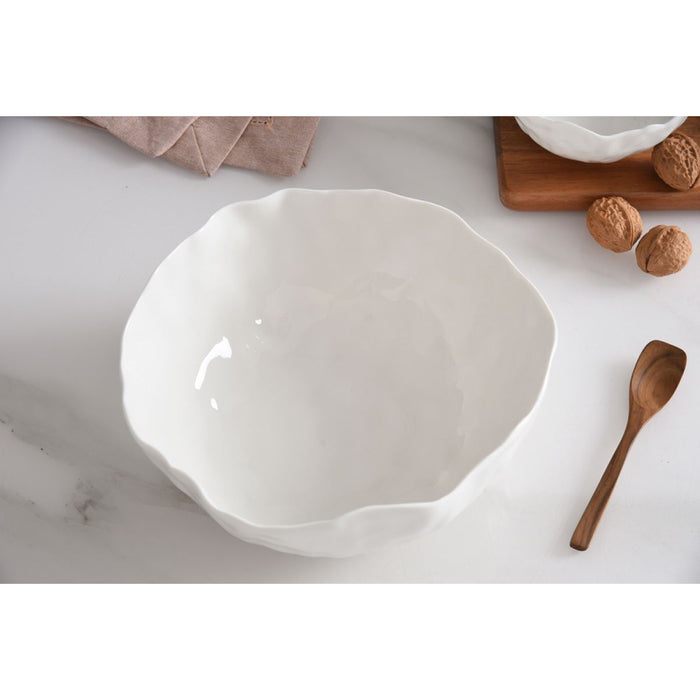 Pampa Bay 9" Willow White Round Porcelain Medium Serving Bowl - WOW1813WH