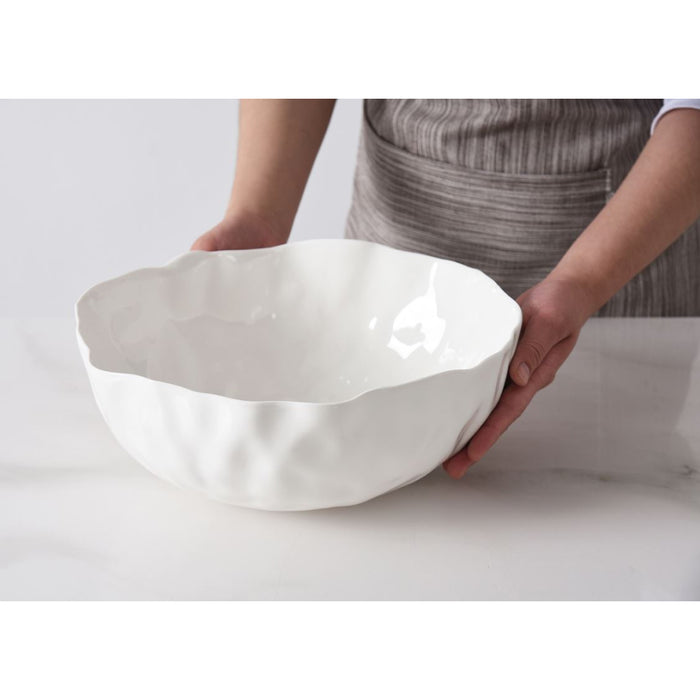 Pampa Bay 11" Willow White Round Porcelain Large Serving Bowl - WOW1814WH