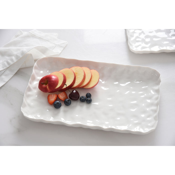 Pampa Bay 14.75" x 9" Willow White Rectangular Porcelain Medium Platter - WOW1820WH