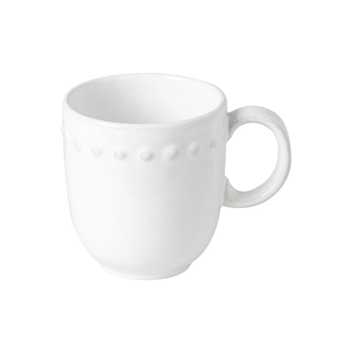 Costa Nova 12.5 Oz. Pearl White Stoneware Mug - PEC131-WHI