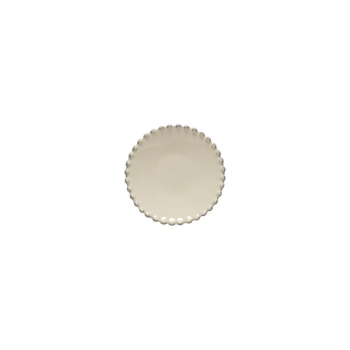 Costa Nova 5" Pearl Cream Round Stoneware Mini Appetizer Plate - 6/Case - PEP133-CRM