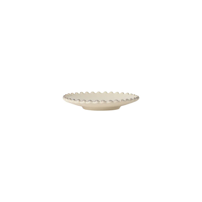 Costa Nova 5" Pearl Cream Round Stoneware Mini Appetizer Plate - 6/Case - PEP133-CRM